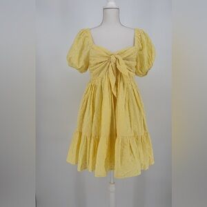 NWT Mable sunny Daisy Puff Sleeve Mini Dress size L